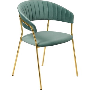 стул полубарный bradex turin зеленый с золотыми ножками fr 0908 Стул Bradex Turin мятный с золотыми ножками (FR 0912)
