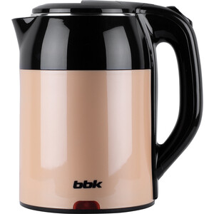 Чайник электрический BBK EK1709P черный/бежевый чайник электрический galaxy line gl0339 2200 вт бежевый 1 7 л металл пластик
