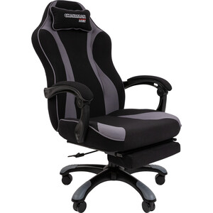Кресло Chairman game 35 Россия ткань черный/серый (00-07089918) офисное кресло chairman game 17 экопремиум красный