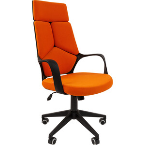 Офисное кресло Chairman 525 Россия ткань 26-24 оранжевый (00-07103577) игровое кресло chairman game 22 серый оранжевый экокожа регулируемый угол наклона механизм качания