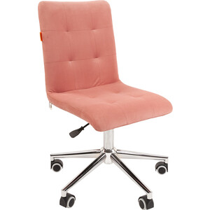 фото Офисное кресло chairman 030 россия ткань т-26 розовый, хром, без подлокотников (00-07105062)