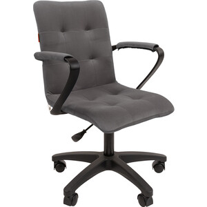 Офисное кресло Chairman 030 Россия ткань Т-55 серый, пластик (00-07107534) офисное кресло chairman 696 белый пластик tw 10 tw 05 синий