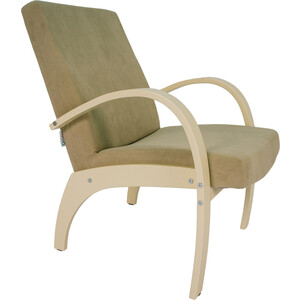 Кресло для отдыха Мебелик Денди шпон, Ткань ультра санд, каркас дуб шампань шпон кресло для отдыха мебелик весна компакт ткань ультра санд каркас орех антик