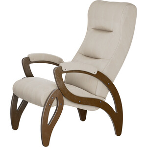 Кресло для отдыха Мебелик Весна компакт ткань ультра санд, каркас орех антик кресло для отдыха мебелик смарт g силуэт ткань макс 965 каркас молочный дуб