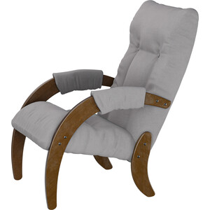 Кресло для отдыха Мебелик Модель 61 Ткань ультра смок, каркас орех антик кресло для отдыха мебелик весна компакт ткань ультра санд каркас орех антик