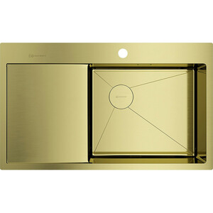 Кухонная мойка Omoikiri Akisame 86-LG-R Side светлое золото (4997046)
