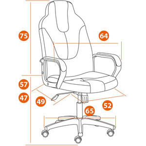 фото Компьютерное кресло tetchair кресло neo 2 (22) кож/зам, бежевый, 36-34