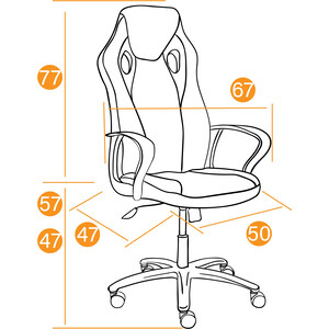 фото Компьютерное кресло tetchair кресло racer gt new кож/зам/ткань, металлик/красный, 36/08