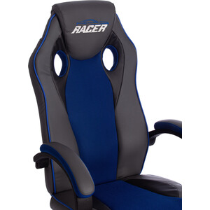 Компьютерное кресло TetChair Кресло RACER GT new кож/зам/ткань, металлик/синий, 36/10