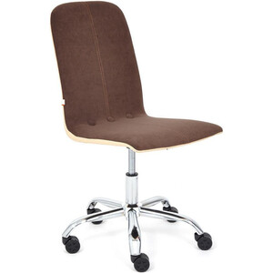 Компьютерное кресло TetChair Кресло RIO флок/кож/зам , коричневый/бежевый, 6/36-34 компьютерное кресло tetchair melody флок коричневый 6