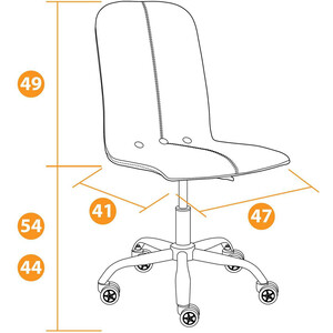 Компьютерное кресло TetChair Кресло RIO флок/кож/зам , синий/металлик, 32/36