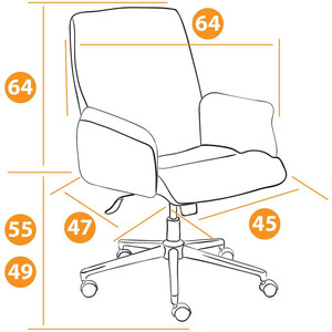 Компьютерное кресло TetChair Кресло YORK флок , серый, 29