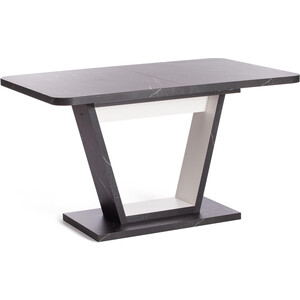 TetChair Стол обеденный Vox лдсп 132/172x85x75,5 см мрамор черный/белый tetchair стол раскладной vaku ваку основание бук столешница мдф 80x120 40x75 см натуральный