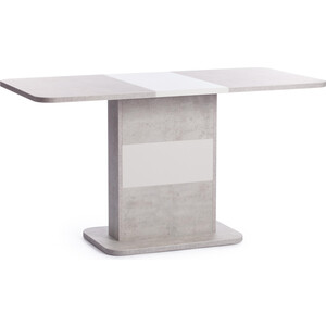 TetChair Стол обеденный Smart лдсп, 105/140х68,6х75 см, белый бетон/белый