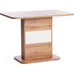 TetChair Стол обеденный Smart лдсп 105/140х68,6х75 см дуб вотан/белый обеденный стол мебелик тарун 3 раздвижной орех 150 200 84 п0006381