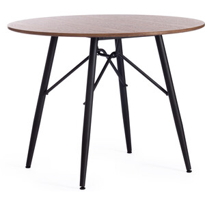TetChair Стол RUSTO (mod. 283) МДФ/металл, D100 х 75 см, Black (Черный) / Walnut (Орех) 10 hendrix walnut стол приставной