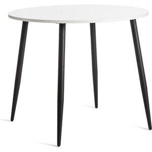 TetChair Стол Uranus лдсп/металл 90x90x77 см белый/черный стол сервировочный мебелик бридж белый п0002987