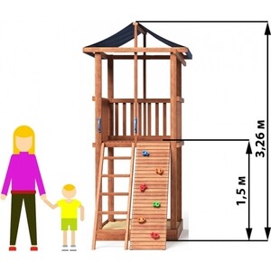 Спортивный городок Капризун 2 крыша тент (СГ2-Тент)