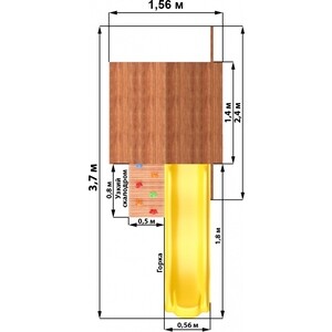 Спортивный городок Капризун 4 крыша тент (СГ4-тент)