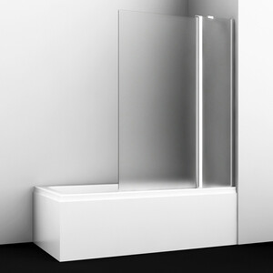 Шторка для ванны Wasserkraft Berkel 110х140 матовая, хром (48P02-110R Matt glass Fixed ) ручной душ wasserkraft 1 функциональная хром a034