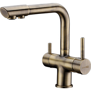 Смеситель для кухни Wasserkraft с подключением фильтра, светлая бронза (A8037) смеситель для ванны wasserkraft exter светлая бронза 1601
