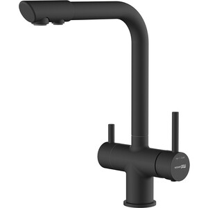 Смеситель для кухни Wasserkraft с подключением фильтра, черный soft-touch (A8367) смеситель для ванны wasserkraft abens soft touch 2071