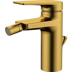 Смеситель для биде Wasserkraft Aisch с донным клапаном, матовое золото (5506) смеситель для ванны wasserkraft aisch матовое золото 5501