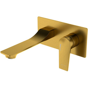 Смеситель для раковины Wasserkraft Aisch матовое золото (5530) смеситель для ванны с душем timo selene 2130 17y врезной золото матовое