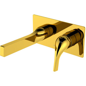 Смеситель для раковины Wasserkraft Sauer глянцевое золото (7130) смеситель для раковины wasserkraft aisch матовое золото 5503