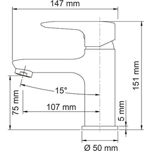 фото Смеситель для раковины wasserkraft vils хром (5603)