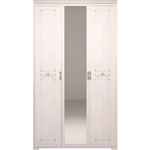 Шкаф для платья и белья 3-х дверный Арника Афродита 06 с зеркалом лиственница сибио