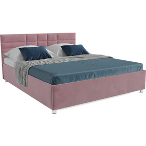 Кровать Mebel Ars Нью-Йорк 140 см (велюр пудра/НВ-178/18) кровать подростковая капризун капризун 4 р439 розовый