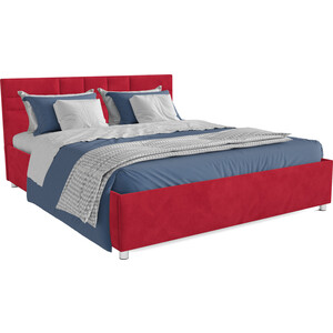 Кровать Mebel Ars Нью-Йорк 160 см (кордрой красный) кровать двуспальная мебелико герда микровельвет красный