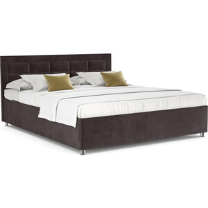 Кровать Mebel Ars Версаль 140 см (бархат шоколадный STAR VELVET 60 COFFEE) интерьерная кровать мебелико камилла эко кожа бежево коричневый