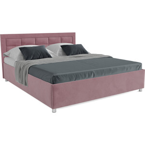 Кровать Mebel Ars Версаль 140 см (велюр пудра/НВ-178/18) двухъярусная кровать астра 6 дуб молочный розовый