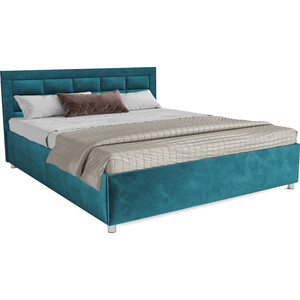 Кровать Mebel Ars Версаль 160 см (бархат сине-зеленый STAR VELVET 43 BLACK GREEN) кровать двуспальная мебелико герда микровельвет зеленый