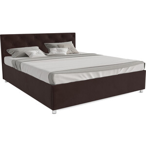 Кровать Mebel Ars Классик 160 см (велюр шоколад/НВ-178/16) кровать ванесса 1 6 19 темно серый