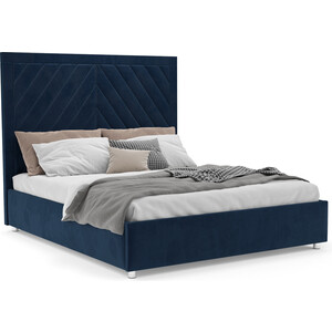 кровать mebel ars классик 160 см синий Кровать Mebel Ars Мишель 160 см (темно-синий - Luna 034)