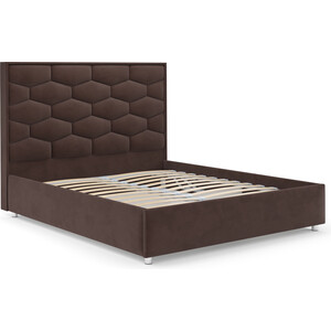 Кровать Mebel Ars Рица 160 см (велюр молочный шоколад НВ-178 13)