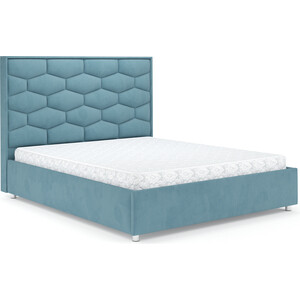 Кровать Mebel Ars Рица 160 см (голубой - Luna 089)