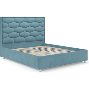 Кровать Mebel Ars Рица 160 см (голубой - Luna 089)