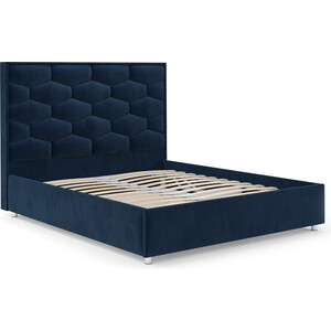 Кровать Mebel Ars Рица 160 см (темно-синий - Luna 034)