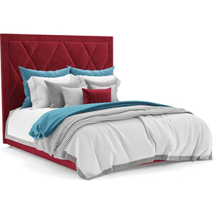 Кровать Mebel Ars Треви 160 см (бархат красный STAR VELVET 3 DARK RED) кровать mebel ars нью йорк 140 см бархат красный star velvet 3 dark red