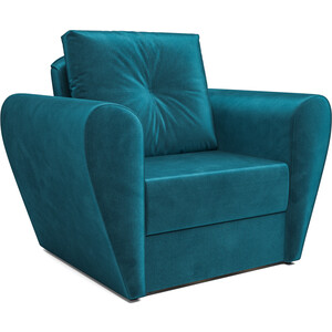 Mebel Ars Кресло-кровать Квартет (бархат сине-зеленый STAR VELVET 43 BLACK GREEN) кресло кровать mebel ars квартет красный кордрой
