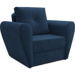 Mebel Ars Кресло-кровать Квартет (темно-синий Luna 034) кресло кровать mebel ars гранд темно синий luna 034