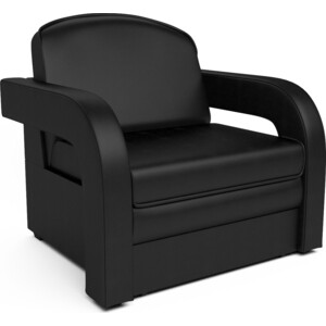 Кресло-кровать Mebel Ars Кармен-2 (черный кожзам) кресло кровать mebel ars кармен 2 газета ппу