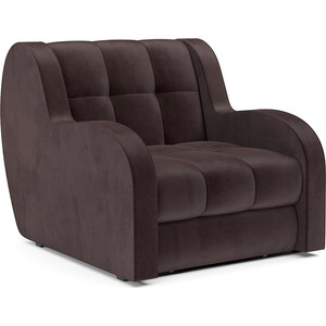 Кресло-кровать Mebel Ars Аккордеон Барон (бархат шоколадный STAR VELVET 60 COFFEE) кресло кровать mebel ars барон 3 бархат шоколадный star velvet 60 coffee
