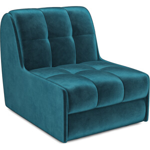 Кресло-кровать Mebel Ars Барон №2 (бархат сине-зеленый STAR VELVET 43 BLACK GREEN) кресло кровать mebel ars барон 3 голубой luna 089