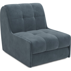 Кресло-кровать Mebel Ars Барон №2 (велюр серо-синий HB-178 26) кровать mebel ars версаль 140 см велюр серо синий нв 178 26