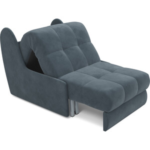Кресло-кровать Mebel Ars Барон №2 (велюр серо-синий HB-178 26)